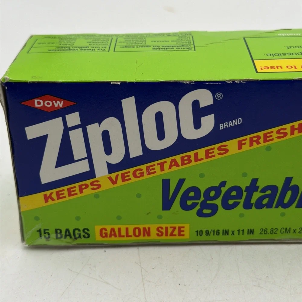 Vintage Dow Ziplock Bags Gallon Size 1993 Kitchen Set Tv Movie Prop Design